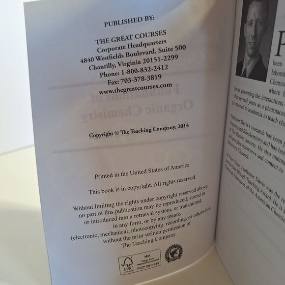 Foundations Of Organic Chemistry Course Guidebook The Great Courses 2014 Edition - Picture 3 of 6